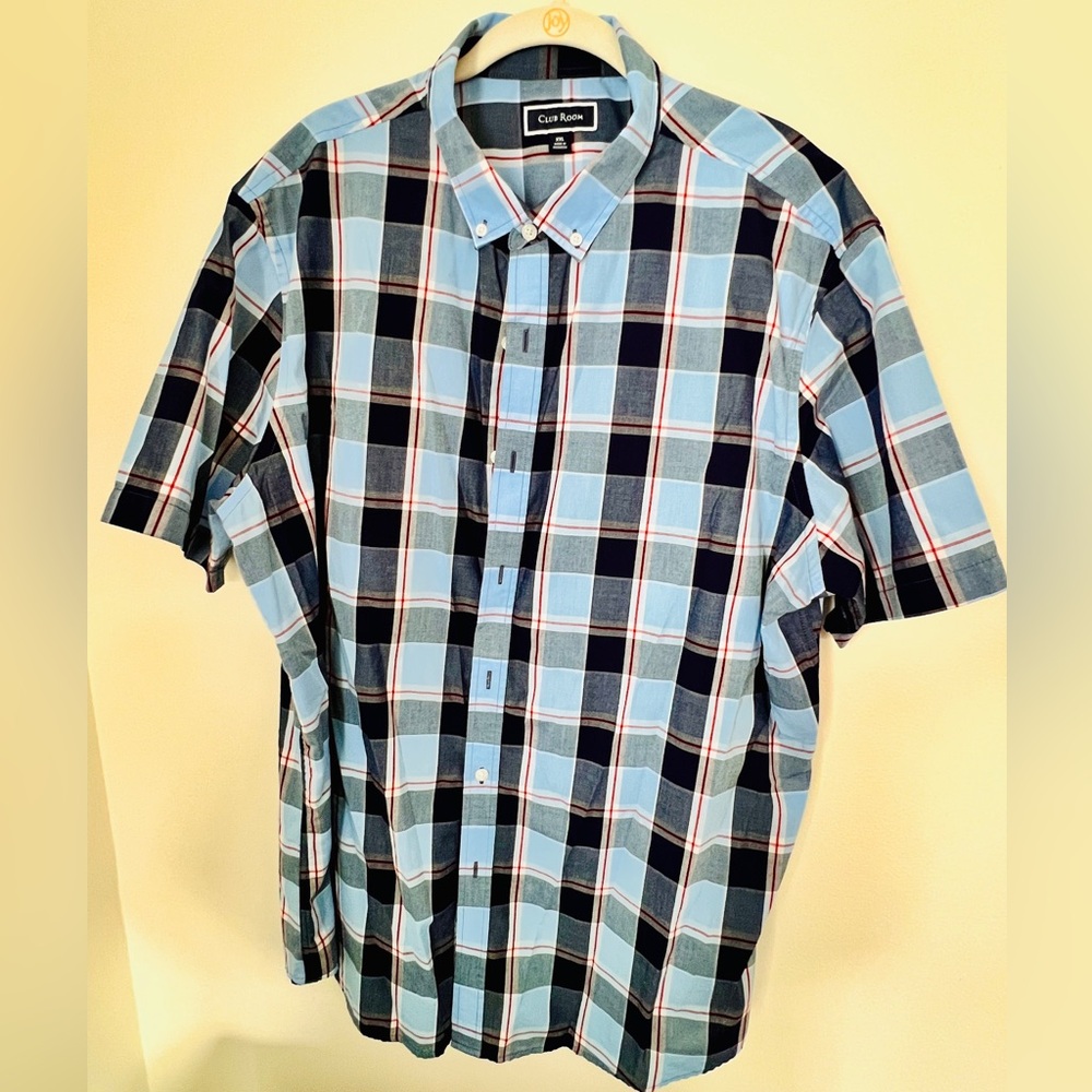 Men’s Short-Sleeve Button-down Shirt - Club Room
